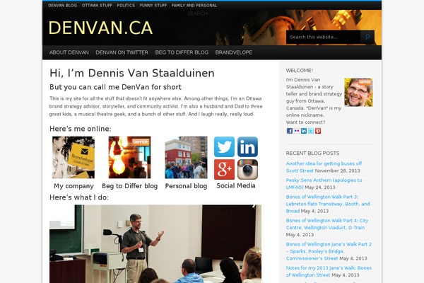 denvan.ca site used Twenty Twenty