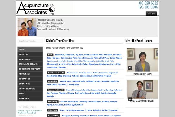 Acupuncture theme site design template sample
