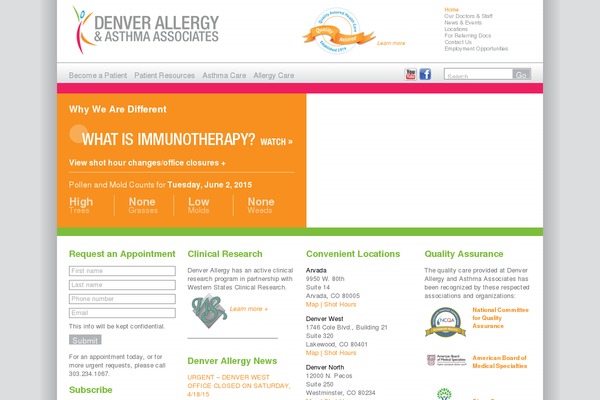 denverallergy.com site used Daa