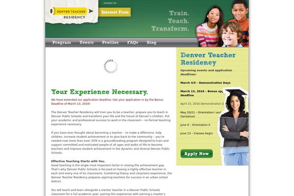 denverteacherresidency.org site used Panadero-bakery