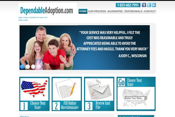 dependableadoption.com site used Dependable