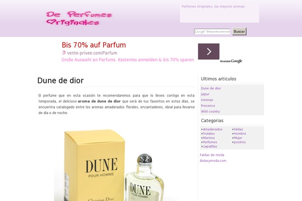 deperfumesoriginales.com site used Blogsbeta-purple