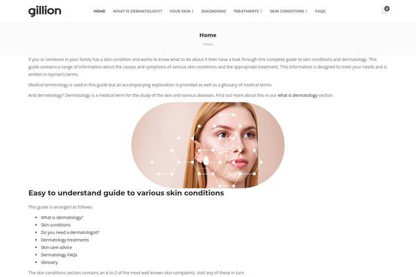 Gillion theme site design template sample