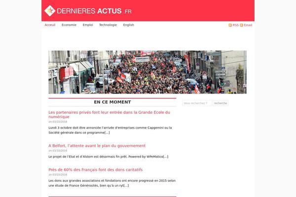 dernieresactus.fr site used Twentytwentychild