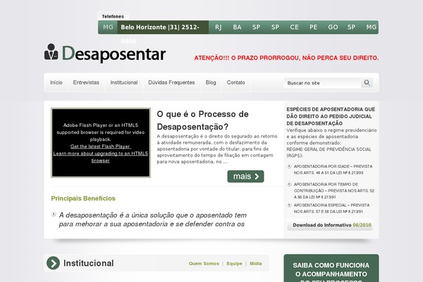 desaposentar.com.br site used Desaposentar
