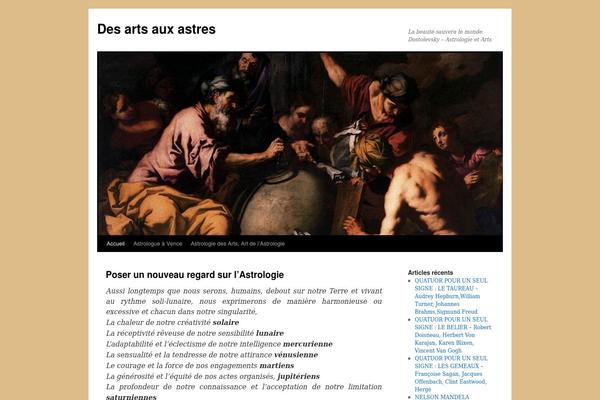 desartsauxastres.com site used Twenty Ten