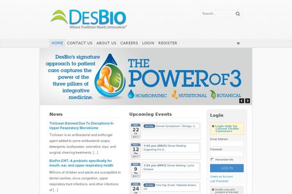 desbio.com site used Divi-desbiomain
