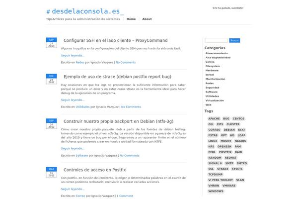 desdelaconsola.es site used Blue-on-white