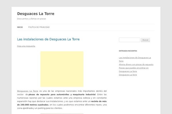 Twenty Twelve theme site design template sample