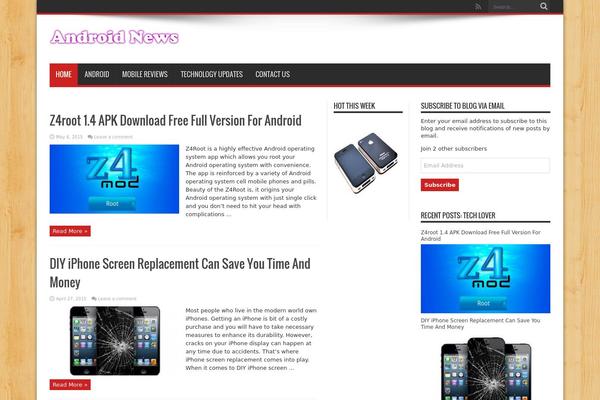 WordPress website example screenshot