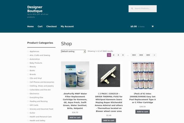 WordPress website example screenshot