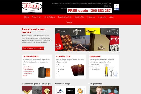 designermenus.com.au site used Menu