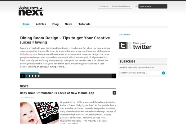 Magazine theme site design template sample
