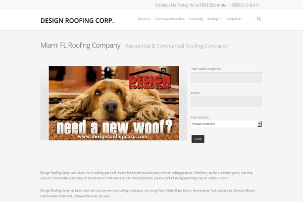 designroofingcorp.com site used Dhr