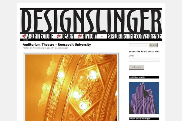 designslinger.com site used Twentytenchild