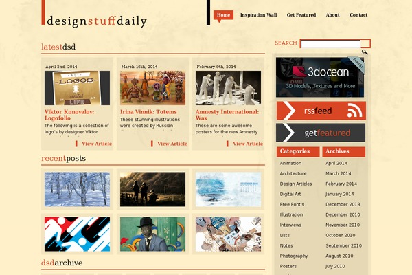 designstuffdaily.com site used Akandin-grid