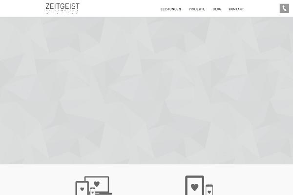 Zeitgeist theme site design template sample