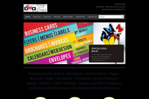 BlackBird theme site design template sample
