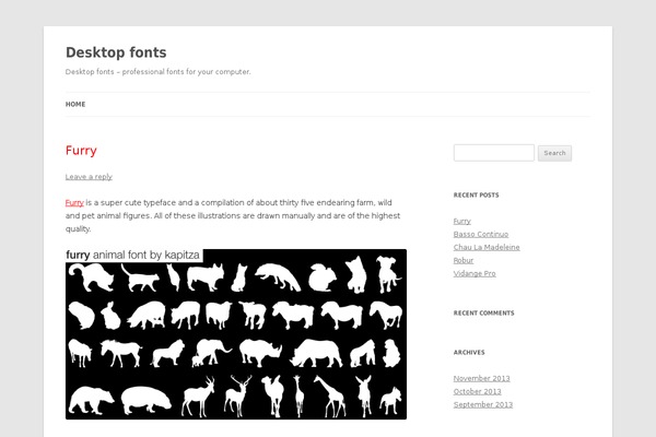 Twenty Twelve theme site design template sample