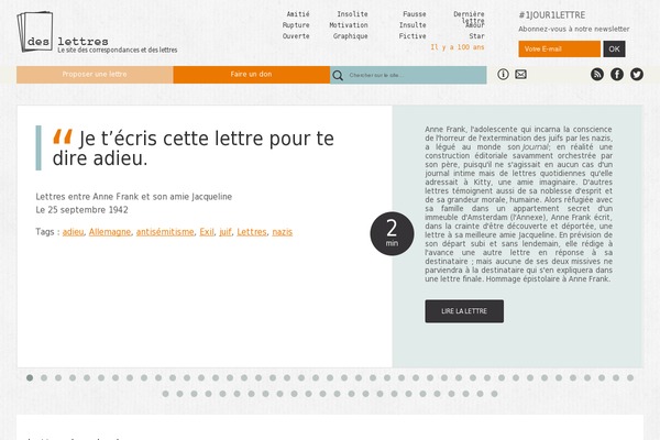 deslettres.fr site used Deslettres-master