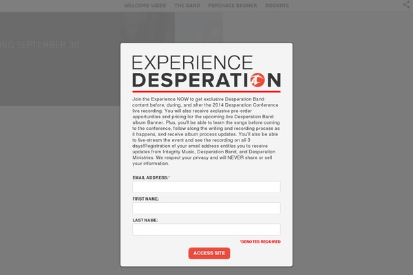 desperationband.com site used Diablo