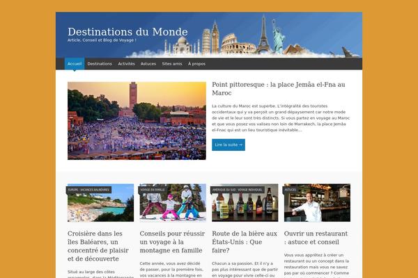 Travelwp theme site design template sample