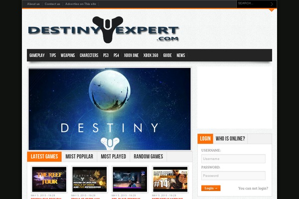 destinyexpert.com site used Gameleon_theme