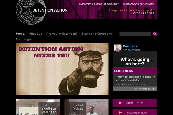 detentionaction.org.uk site used Detention