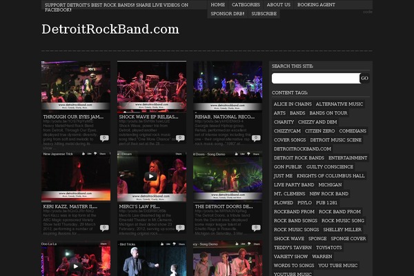 detroitrockband.com site used Video Flick