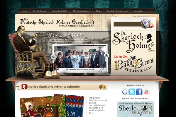 deutsche-sherlock-holmes-gesellschaft.de site used Wordpress-brown