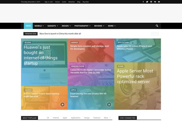 Newspaper theme site design template sample
