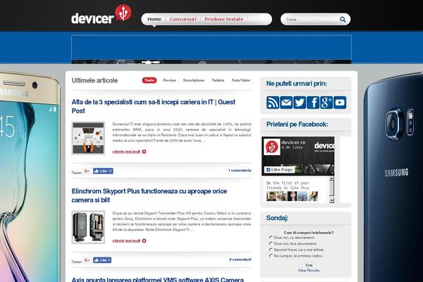 devicer.ro site used Devicer-theme