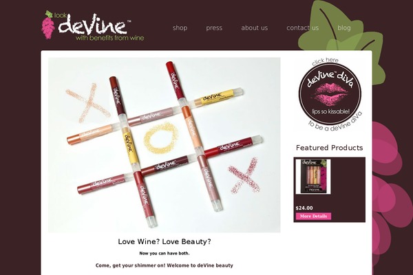 devineshimmers.com site used Devine