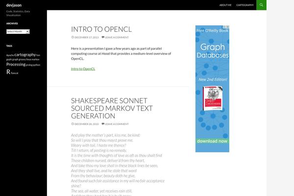 Twenty Fourteen theme site design template sample