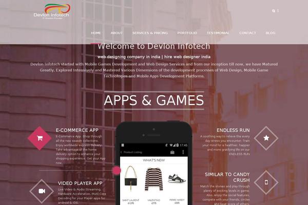 Applay theme site design template sample