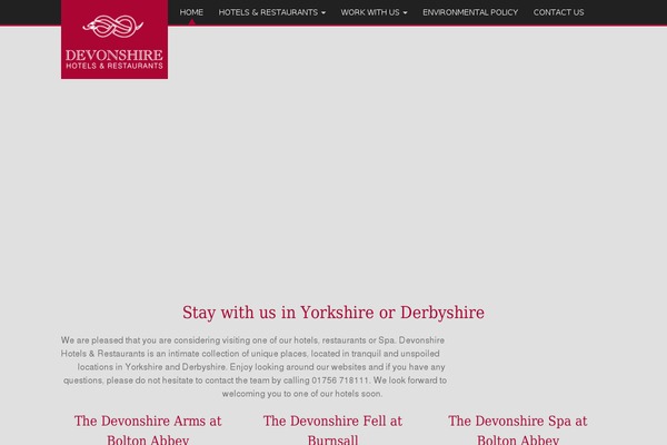 devonshirehotels.co.uk site used Devonshire
