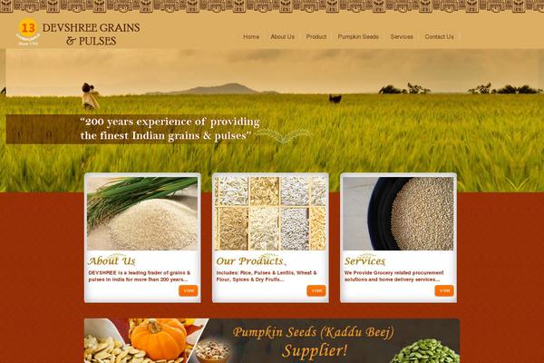 devshreegrains.com site used Bluegoodness