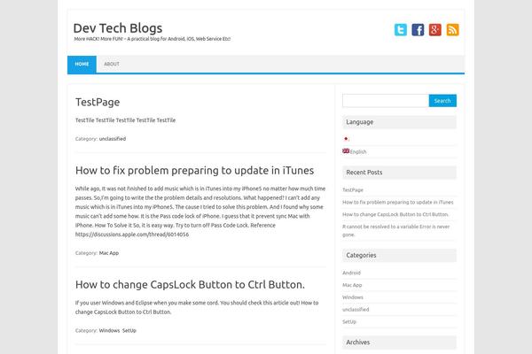 Iconic One theme site design template sample