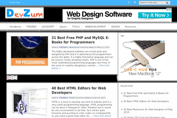 Flex Mag theme site design template sample