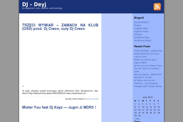deyj.com site used Prosense Blue