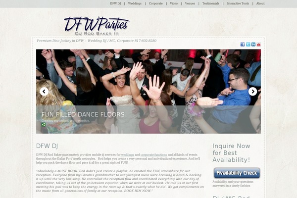 dfwparties.com site used Theme1333