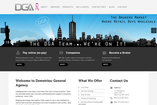 Dga theme site design template sample