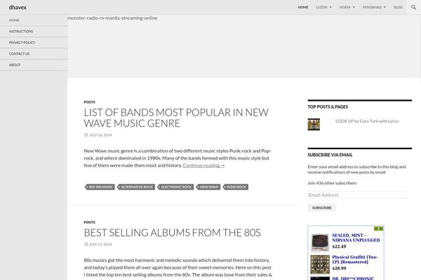 Twenty Fourteen theme site design template sample