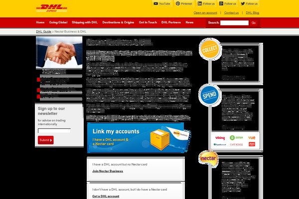 dhlnectarbusiness.com site used Dhlguide