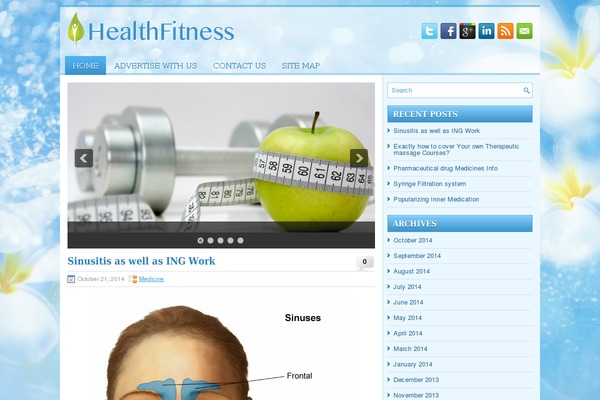 Healthfitness theme site design template sample