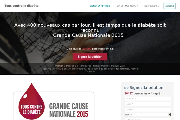 diabetegrandecause.org site used Theme-poussins