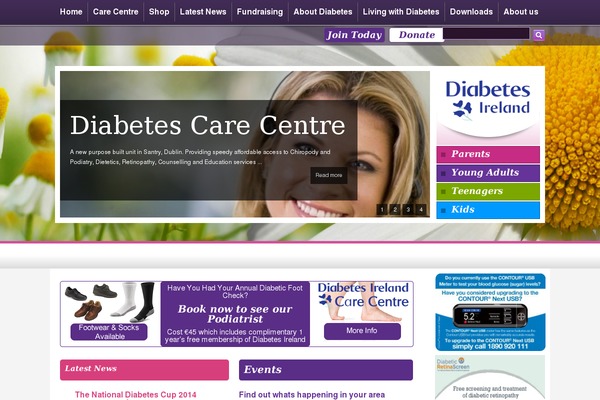 diabetes.ie site used Diabetes