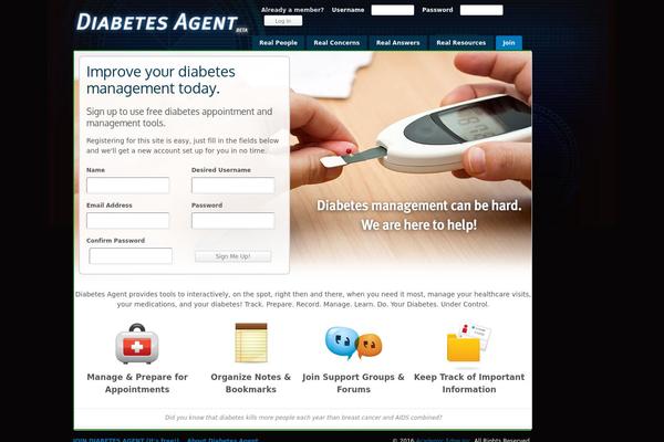 diabetesagent.org site used Diabetesagent