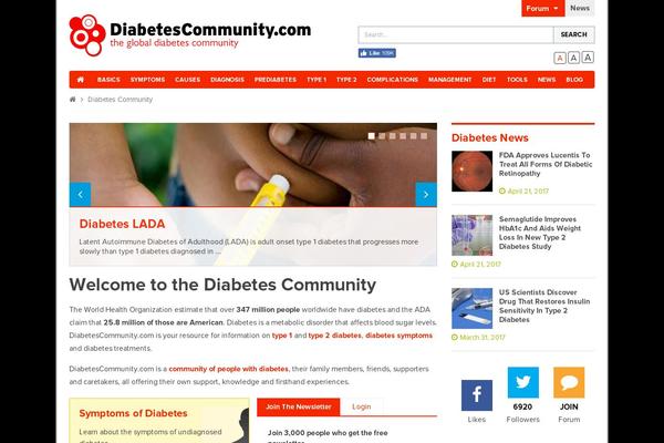 diabetescommunity.com site used Vanilla