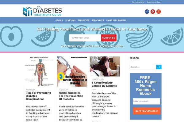 diabetestreatmentguide.org site used Homeflat-child